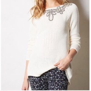 Anthropologie Angel of the North wool mohair blend sweater size medium